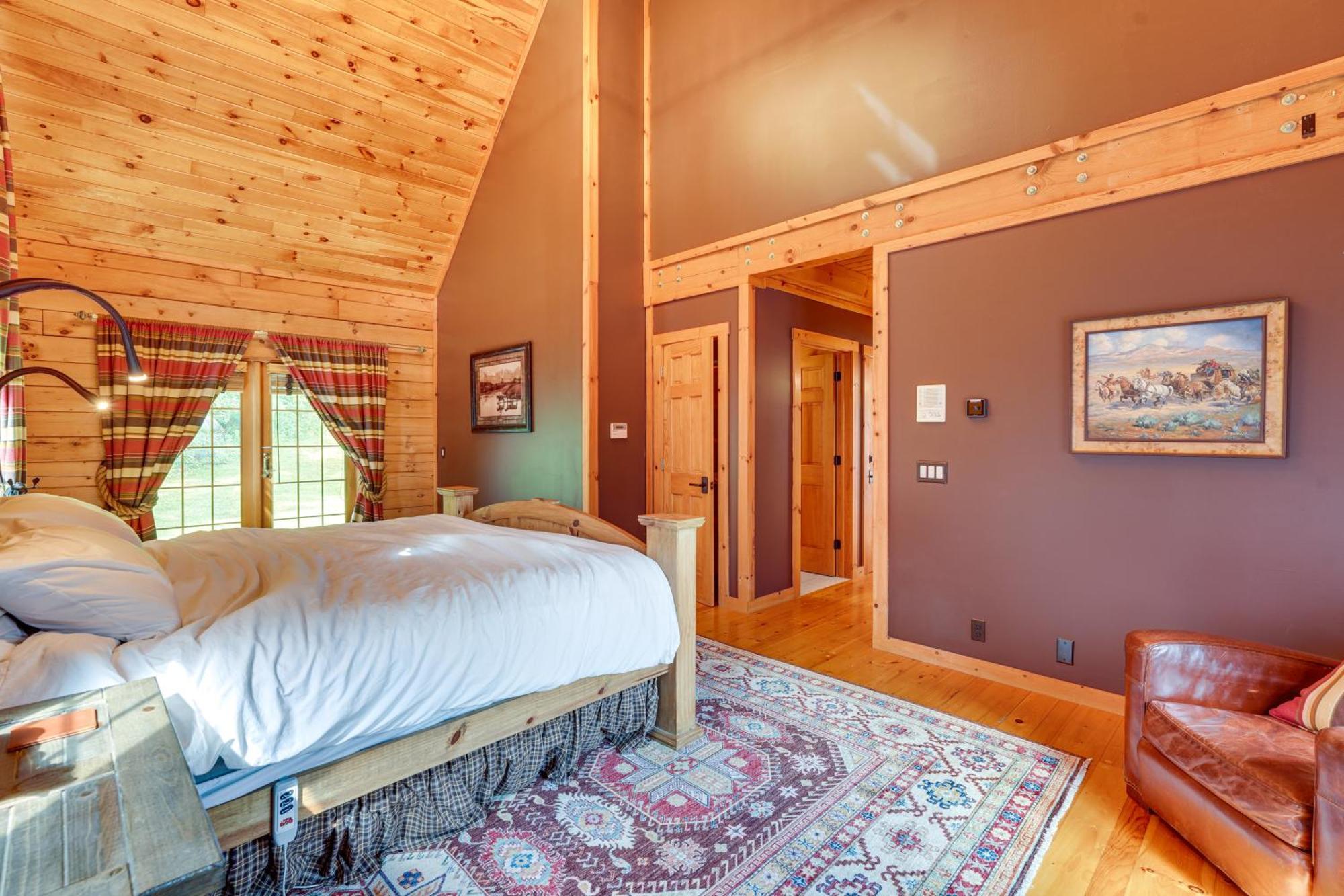 Luxury Log Cabin With Ev Charger And Mtn Views! Blairstown Exterior foto