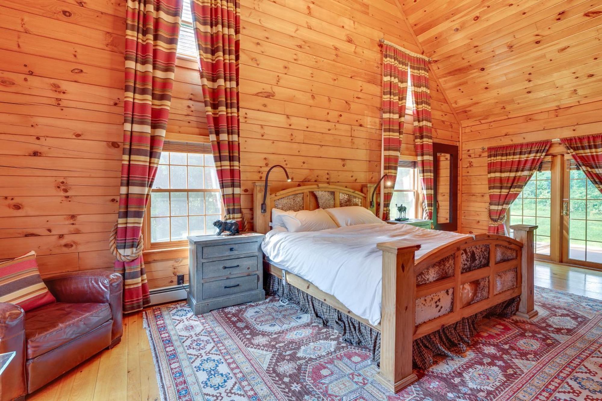 Luxury Log Cabin With Ev Charger And Mtn Views! Blairstown Exterior foto