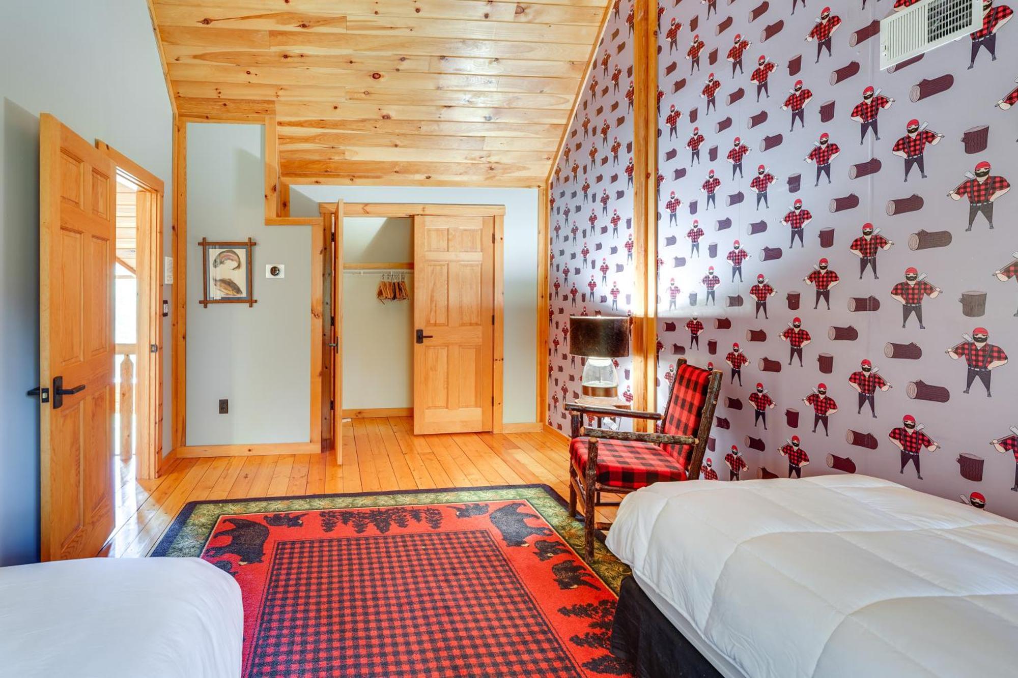 Luxury Log Cabin With Ev Charger And Mtn Views! Blairstown Exterior foto